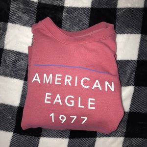 Pink American eagle crew neck